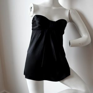 7 For All Mankind - 100% Silk Strapless Top in Black, Size Small (2/4)